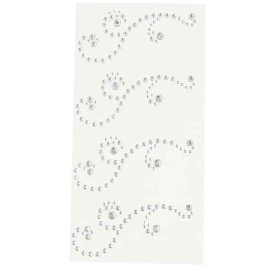 Recollections&#x2122; Adhesive Rhinestones, Clear Swirl Flourishes